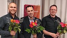 Der BSW Kreisverband Hochrhein-Bodensee hat Kandidaten für die Landtagswahl nominiert. Von Links: Serdar Sak, René Frey, Daniel Niedzwetzki.