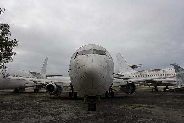 Lufthansa-Maschine «Landshut» Die frühere Lufthansa-Maschine «Landshut» flugunfähig auf dem Flughafen in Fortaleza