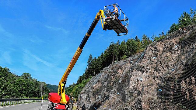 Der Steiger im Einsatz.