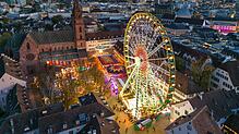 Der Münsterplatz ist einer von sieben Herbstmesse-Plätzen, mitten in der Basler Innenstadt.