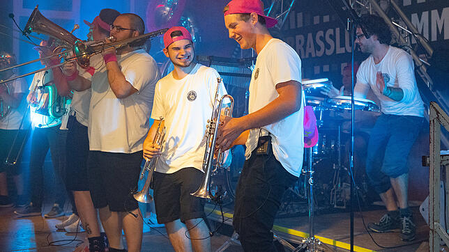 Mit Spielfreude: Die Band Brasslufthamma aus Stühlingen zeigte ansteckende musikalische Spielfreude.