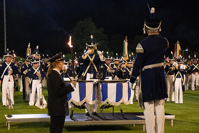 Die historische Bürgerwehr Villingen spielte die Serenade.