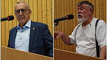 Die Bürgermeisterkandidaten für Aach: Manfred Ossola (links) ist Amtsinhaber und tritt erneut an, Kurt Künz (rechts) bewirbt sich auch ...