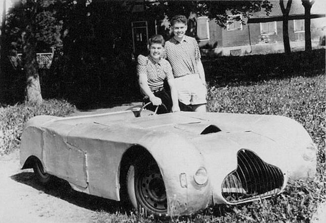 Die Zwillinge Heinz und Günter Distel fertigten 1952 auf dem Fahrgestell eines Veritas-RS-Rennwagens ihren eigenen Aufbau