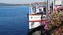 Bild : Die stählerne Lady ist 100 Jahre alt: Das Motorschiff Konstanz fährt unter Schweizer Flagge