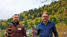 Markus Binninger und Christof Böhler holen erste Plätze in den Kategorien „artenreiche Weide“ und „artenreiche Mähwiese“.