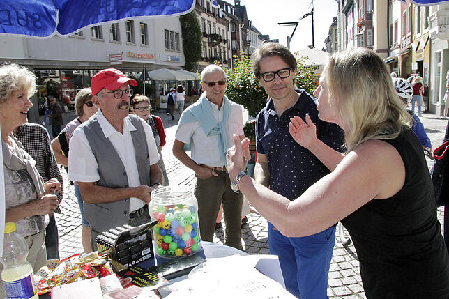 Bild 13: Viel VS-Gegenwind für OB-Kandidatin Fridi Miller beim SÜDKURIER-Stadtgespräch in Villingen