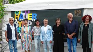 Sie freuen sich auf das Bildhauersymposium (von links): Berouz Varghaiyan, Zara Tiefert-Reckermann, Irma Bucher, Udo Albrecht, Christel ...