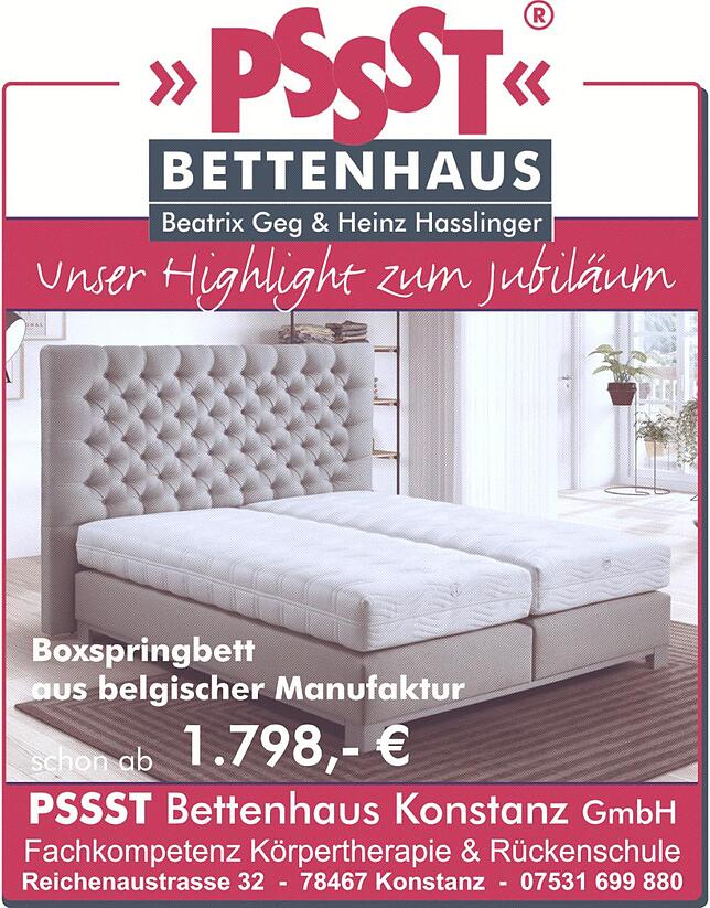 Bild 1: 20 Jahre PSSST Bettenhaus: Die Spezialisten für den erholsamen Schlaf