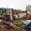 Ein Reparaturtrupp von DB Netz war am Donnerstag an dem Bahnübergang im Einsatz.