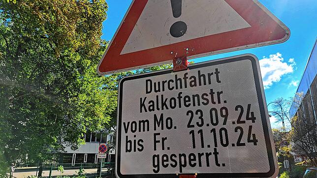 Die Kalkofenstraße in Villingen wird wegen Bauarbeiten bis zum 11. Oktober gesperrt.