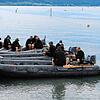 Der Startpunkt für die Vorübung der Bundeswehr ist zum zweiten Mal beim Segelclub Bodman. Corona-bedingt tragen alle Soldatinnen und ...