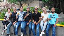 Leslie Schuberth, Achim Rimmele, Marcus Glöcker, Frank Klein, Thorsten Einhaus, Silke und Simon Rebholz (von links) freuen sich auf das ...