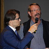 Fragen an die Kandidaten: Rainer Böck (rechts), mit Redaktionsleiter Norbert Trippl.