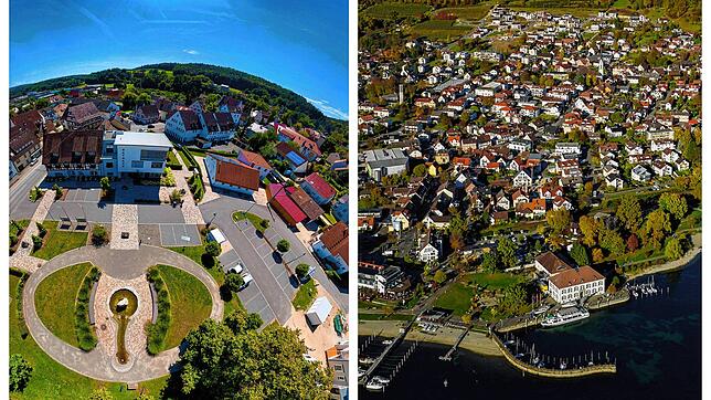 Links Eigeltingen, rechts Ludwigshafen.