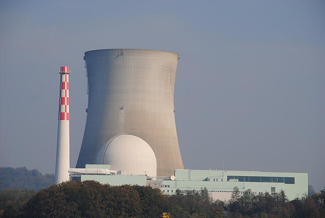 Das Kernkraftwerk Leibstadt während der Revision im November 2018.