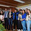 In eine würdige Feier ist die Löffinger Sportlerehrung eingebettet (von links): Isabell Hoffmann, Tobias Link, Roman Knappe, Luis und ...