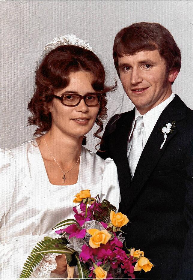 Aurelia und Gerhard Zolg heirateten am 6. August 1972 in Birkendorf.