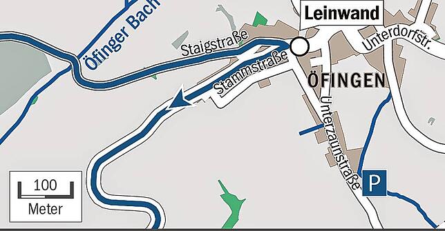 Fanzone Öfingen, Stammstraße &ndash;Quelle: Sauser Event GmbH/SÜDKURIER-Grafik: Steller