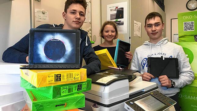 Drucker und Kopierer sind weniger im Einsatz, seit die höheren Klassenstufen der CHS mit iPads arbeiten.