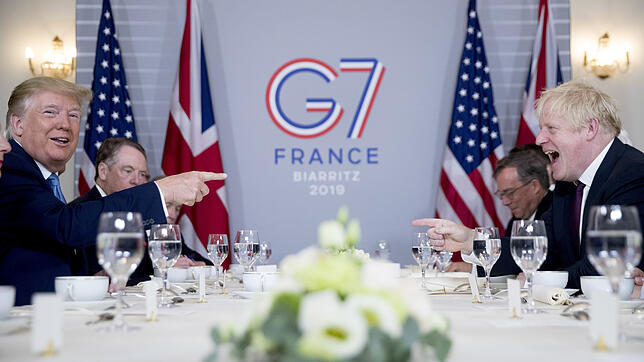 Zwei Selbstdarsteller auf der politischen Bühne: US-Präsident Donald Trump (links) und Großbritanniens Premierminister Boris Johnson ...