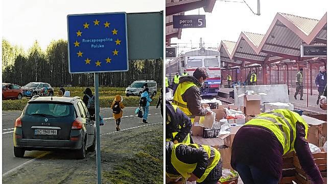 Bild : Eine Woche Krieg, hunderttausende Flüchtlinge: Bilder von der polnisch-ukrainischen Grenze