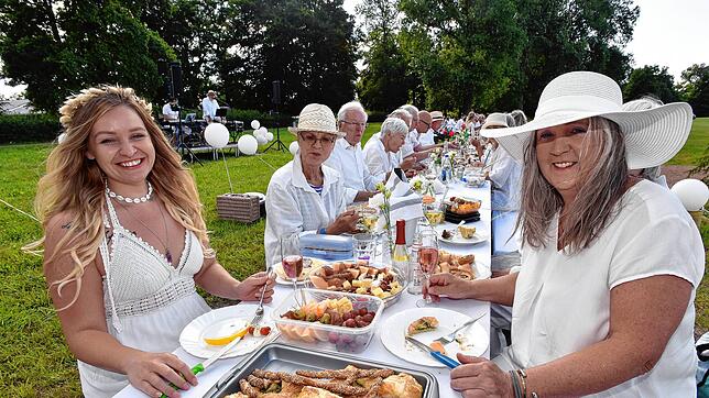 Bild : Französisches Picknick ganz in Weiß im Donaueschinger Schlosspark