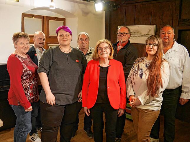 Für den Kreistag kandidieren Angelika Buchmann-Flaitz, Matthias Fink, Sarah Bartl, Thomas Grether, Karin Gallmann, Gerd Leutenecker, ...