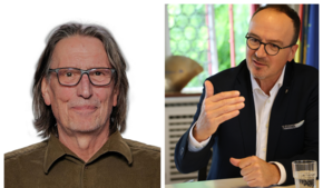 Wolfgang Moßmann von der Linken Liste Konstanz (links) kritisierte Uli Burchardt in der Sitzung des Gemeinderats am 25. September.