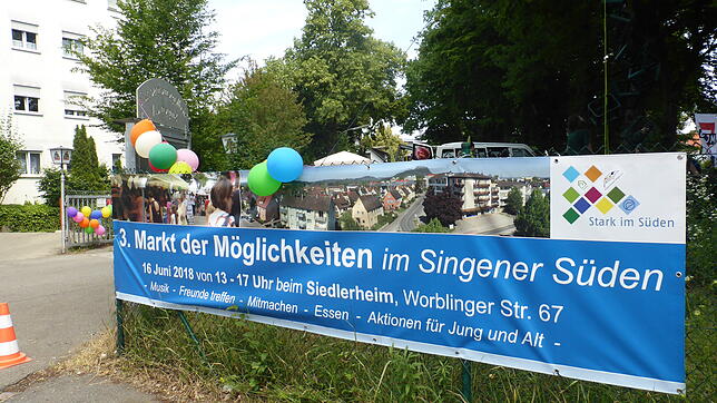 Zum dritten Mal lud die Initiative "Stark im Süden" zum Markt der Möglichkeiten beim Siedlerheim ein.
