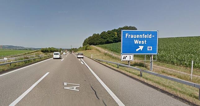 An dieser Stelle auf der Autobahn 7 wurde der Raser aus dem Verkehr gezogen.