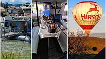 Frühstück auf dem Rhein, auf dem Feldberg und eine Fahrt im Heißluftballon.