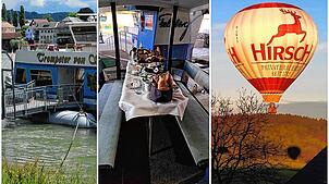 Frühstück auf dem Rhein, auf dem Feldberg und eine Fahrt im Heißluftballon.