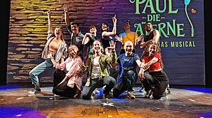 Ein Teil des Ensembles für das neue Musical: Amelie Schoo (hinten von links), Christian Gwerder, Irene Peios, Melina Stauffer, Marcel ...