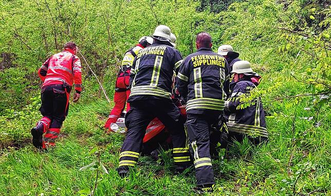 Die Freiwillige Feuerwehr Sipplingen und Helfer des DRK waren am Dienstagabend im Einsatz, um eine an der Burgruine Hohenfels gestürzte ...