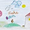 Ein Gruß zu Ostern: Pauline (12) hat bereits ein Bild gemalt, das der SÜDKURIER an ein Pflegeheim weiterleiten wird.