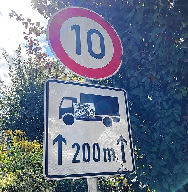 Tempo 10 gilt in einem besonders kritischen Bereich der Dauchinger Straße in Niedereschach.