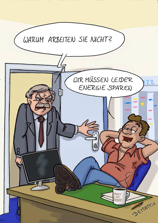 Bild 4: Der Bohlinger Karikaturist Rainer Demattio zieht alles Mögliche durch den Kakao.