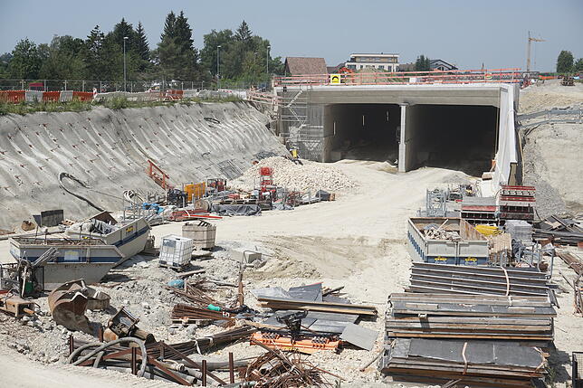 Ein Teil des Waggershauser Tunnels steht schon. Die weiteren Arbeiten bezeichnet die Deges als &bdquo;komplex&ldquo; &ndash; ...