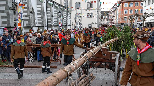 Bild : Bilder vom Narrenbaumstellen der Narrizella Ratoldi auf dem Marktplatz