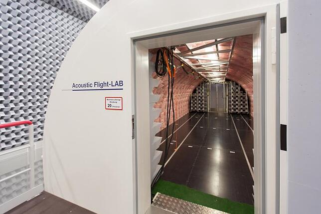 Ein Blick in das Acoustic Flight-LAB des ZAL. Hier wird Schallschutz-Technik getestet und festgestellt, ob sie für den Einbau in ein ...
