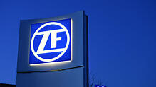 Das Logo der ZF Friedrichshafen Aktiengesellschaft.