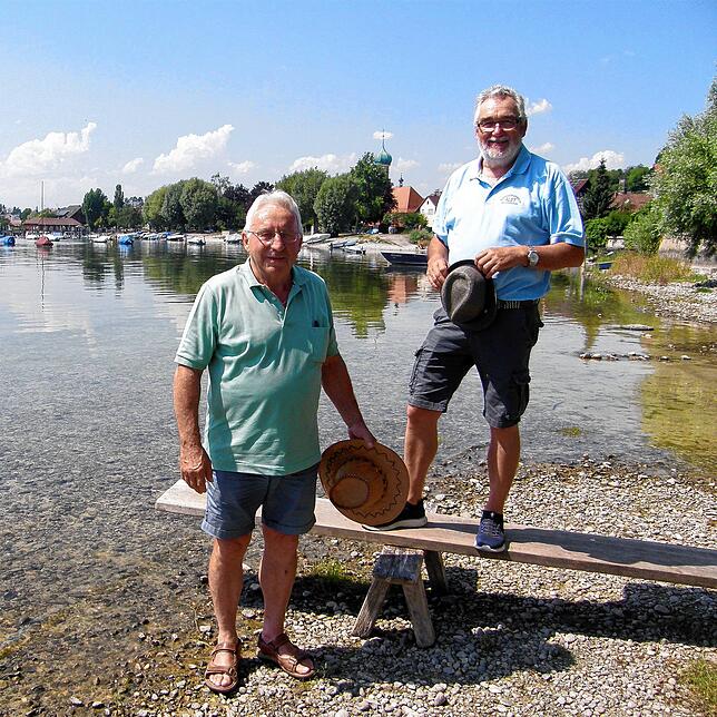 Die Cheforganisatoren des Seetorfeschts, Edwin Braun (links) und Ludwig Egenhofer, versprechen wieder ein buntes Programm für Groß und ...