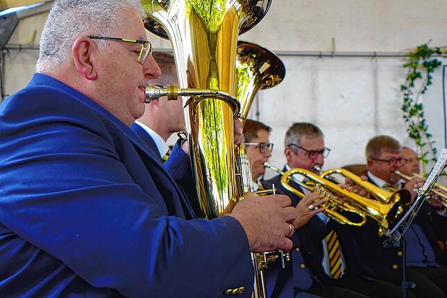 Für Stimmung sorgte am Sonntag die Stadtkapelle Meßkirch. Bild: Heinrich Sturm
