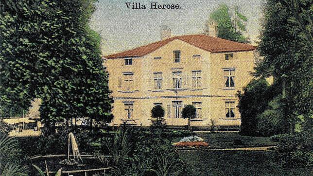 Die Villa Herosé im Jahr 1910: Aus den Öflinger Kirchenbüchern geht hervor, dass Friedrich Herosé einen Gärtner aus Heilbronn zur Pflege ...