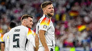 Niclas Füllkrug nach seinem Treffer zum 4:0 gegen Schottland. Vor dem Spiel ist es zu einem schmerzhaften Versehen gekommen: Beim ...