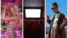 „Barbie“ (links) oder „Oppenheimer“ (rechts)? Wer jetzt ins Kino will, steht vor einer schwierigen Entscheidung.
