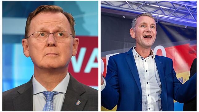 Bodo Ramelow (LINKE) und Björn Höcke (AfD)