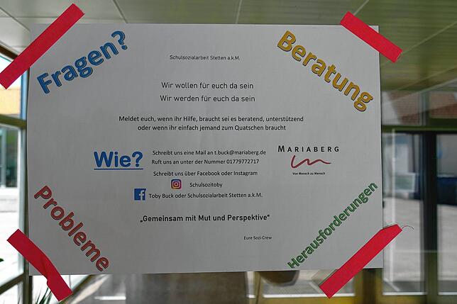 Die Schulsozialarbeit am Stettener Schulzentrum ist auf allen Kanälen vertreten: &bdquo;Unser Angebot gilt für alle, egal ob ...