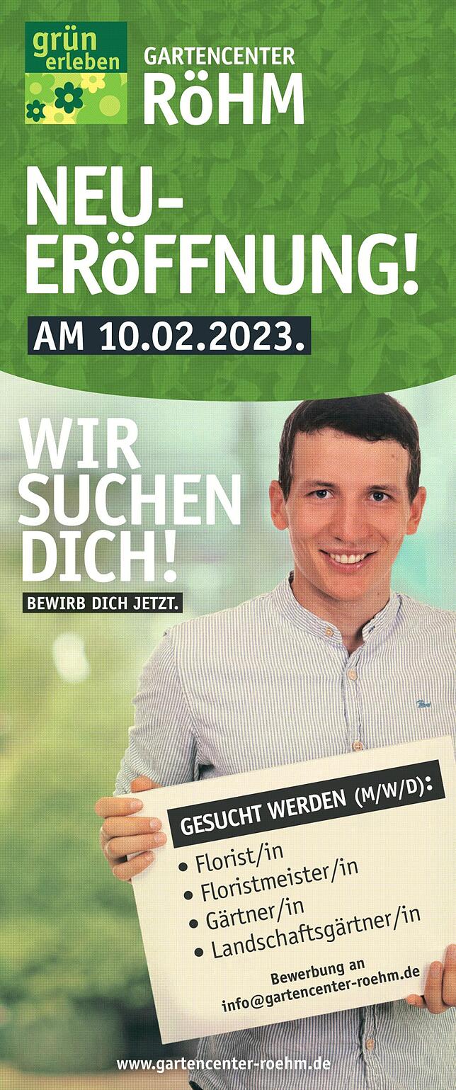 Bild 1: A. Röhm übernimmt das Gartencenter in Stetten bei Meersburg: Aus Blumen Schupp wird Gartencenter Röhm
